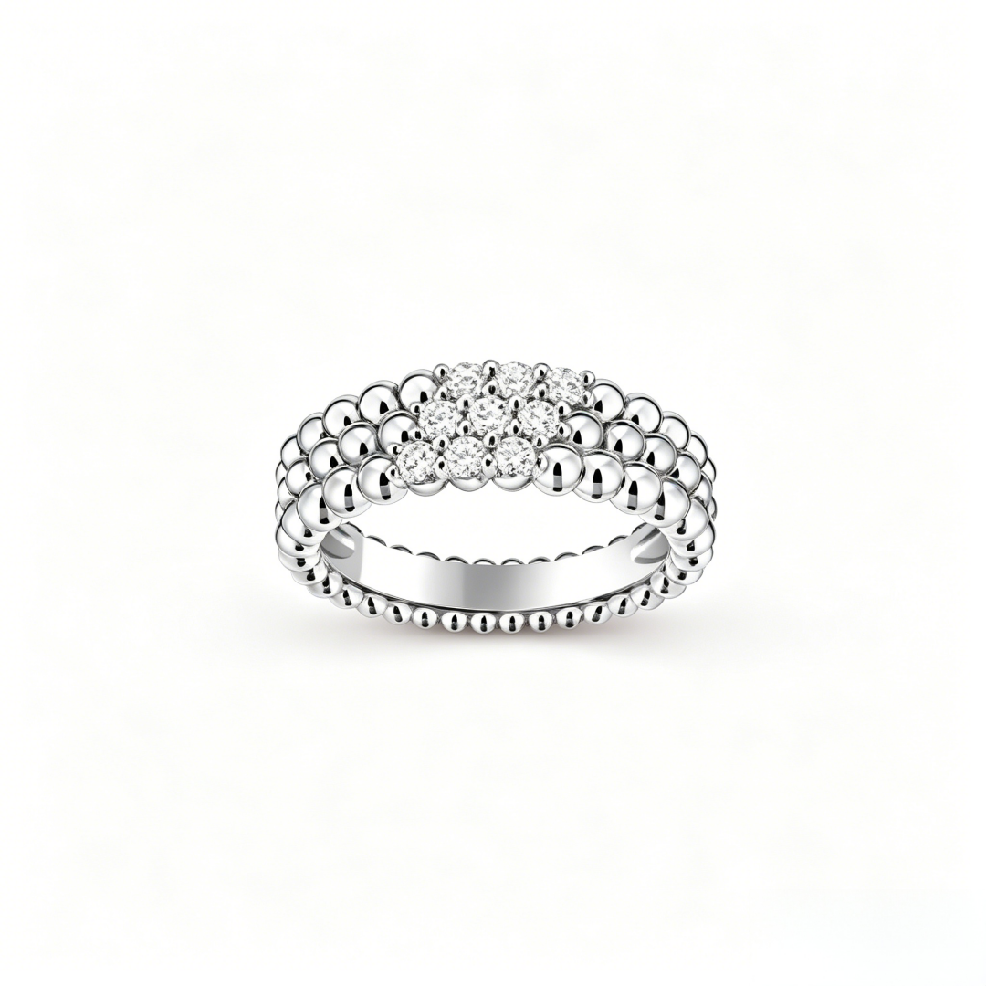 [Resenly Jewelry] THREE-ROW DIAMOND RING