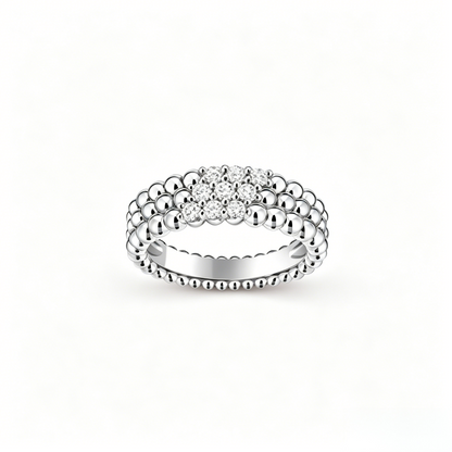 [Resenly Jewelry] THREE-ROW DIAMOND RING