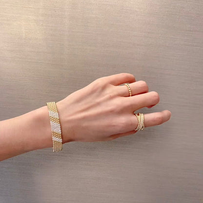 [Resenly Jewelry]  FIVE-ROW DIAMOND BRACELET