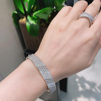 [Resenly Jewelry]  FIVE-ROW DIAMOND BRACELET