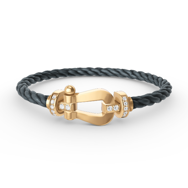 [Resenly Jewelry]FORCE LARGE HORSESHOE HALF DIAMOND BRACELET GOLD