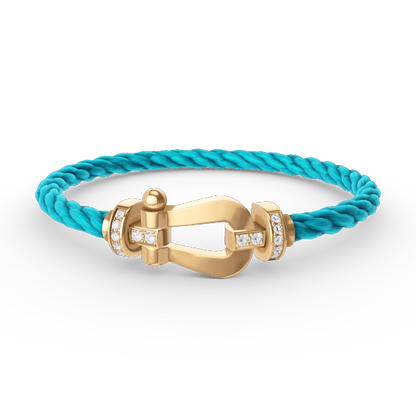 [Resenly Jewelry]FORCE LARGE HORSESHOE HALF DIAMOND BRACELET GOLD