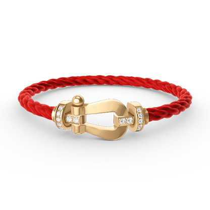 [Resenly Jewelry]FORCE LARGE HORSESHOE HALF DIAMOND BRACELET GOLD