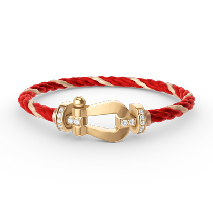 [Resenly Jewelry]FORCE LARGE HORSESHOE HALF DIAMOND BRACELET GOLD