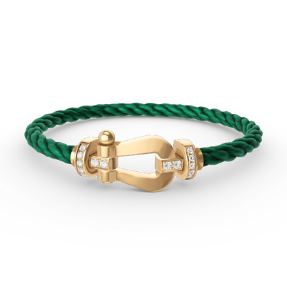 [Resenly Jewelry]FORCE LARGE HORSESHOE HALF DIAMOND BRACELET GOLD