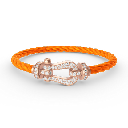 [Resenly Jewelry]FORCE LARGE HORSESHOE FULL DIAMOND BRACELET ROSE GOLD
