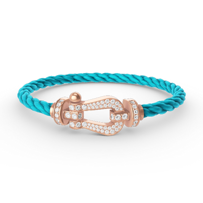 [Resenly Jewelry]FORCE LARGE HORSESHOE FULL DIAMOND BRACELET ROSE GOLD