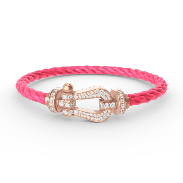 [Resenly Jewelry]FORCE LARGE HORSESHOE FULL DIAMOND BRACELET ROSE GOLD