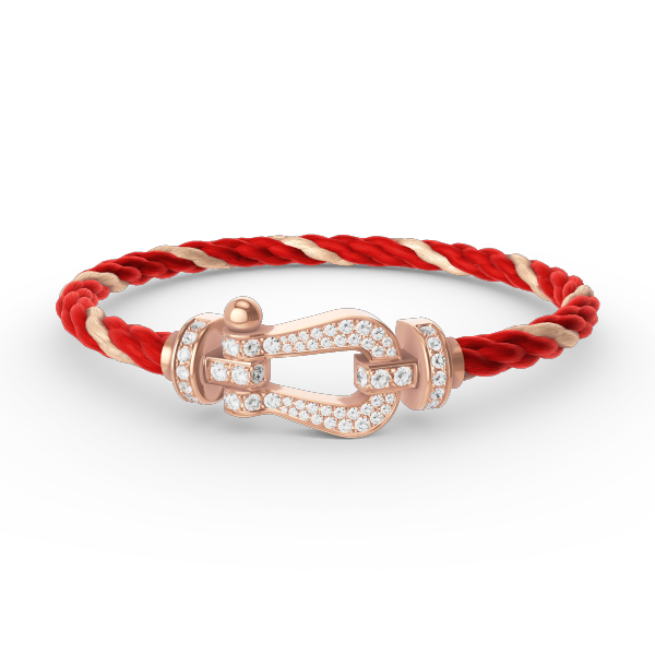 [Resenly Jewelry]FORCE LARGE HORSESHOE FULL DIAMOND BRACELET ROSE GOLD