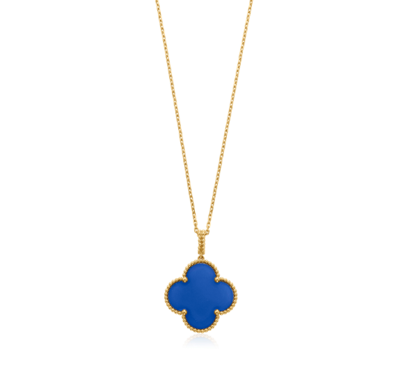 [Resenly Jewelry]CLOVER 25MM NECKLACE TURQUOISE ROSE GOLD