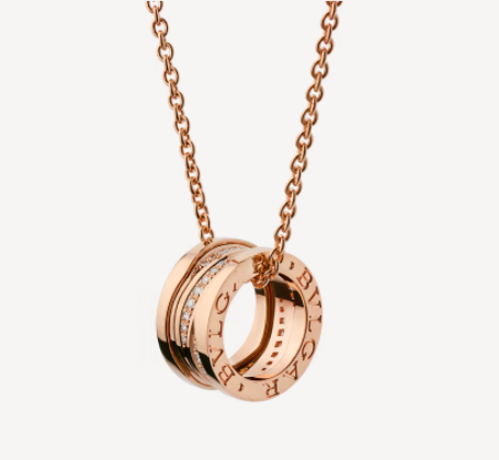 [Resenly Jewelry]ZERO 1 PINK GOLD DIAMOND NECKLACE