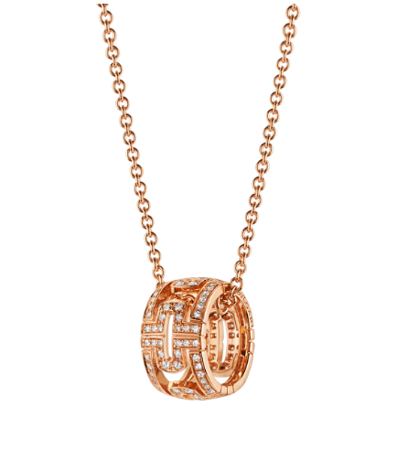 [Resenly Jewelry]PARENTESI NECKLACE PINK GOLD DIAMOND