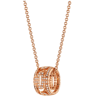 [Resenly Jewelry]PARENTESI NECKLACE PINK GOLD DIAMOND
