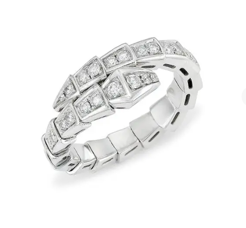 [Resenly Jewelry]SERPENTI RING SILVER DIAMOND PAVED 4MM