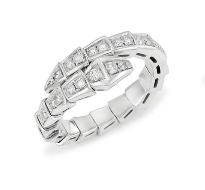 [Resenly Jewelry]SERPENTI RING SILVER DIAMOND PAVED 4MM