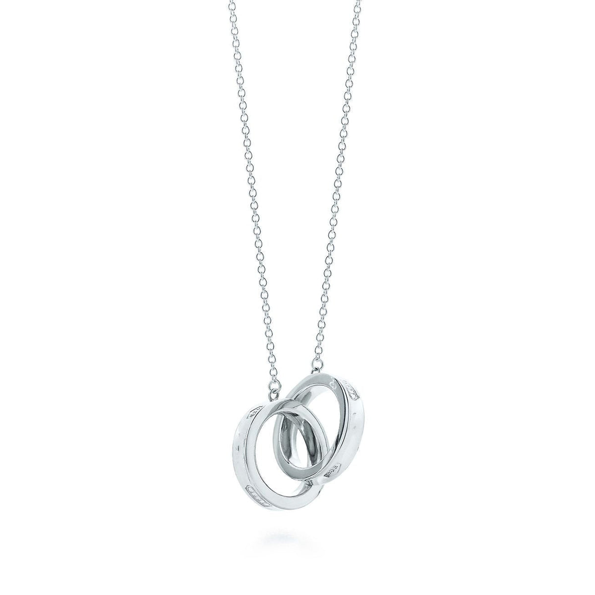 [Resenly Jewelry]INTERLOCKING CIRCLES PENDANT SILVER SMALL NECKLACE