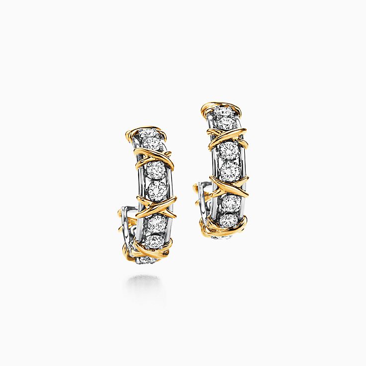 [Resenly Jewelry]SCHLUMBERGER GOLD DIAMOND EARRINGS