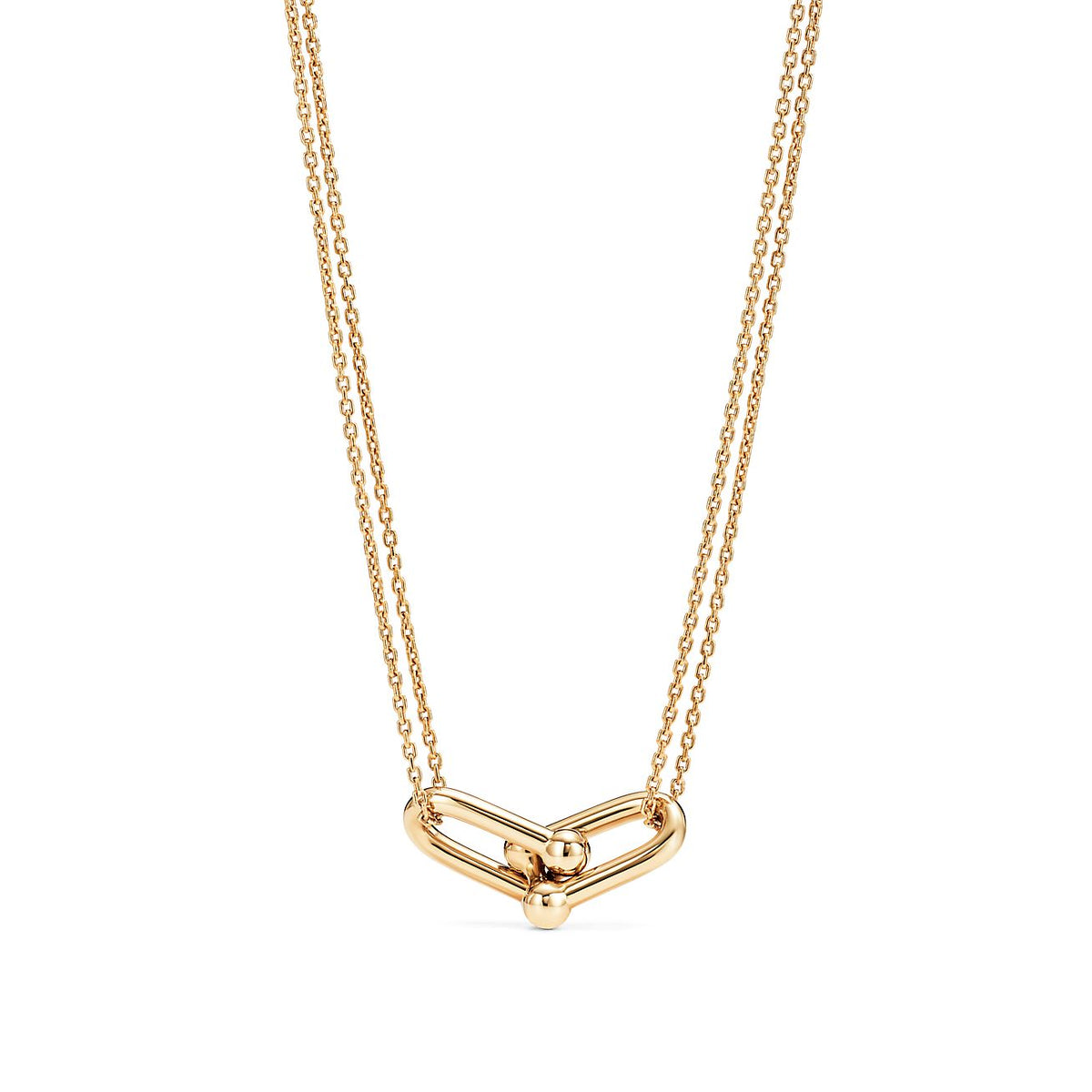 [Resenly Jewelry]HARDWEAR GOLD DOUBLE LINK NECKLACE