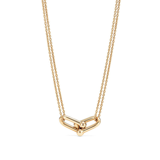 [Resenly Jewelry]HARDWEAR GOLD DOUBLE LINK NECKLACE