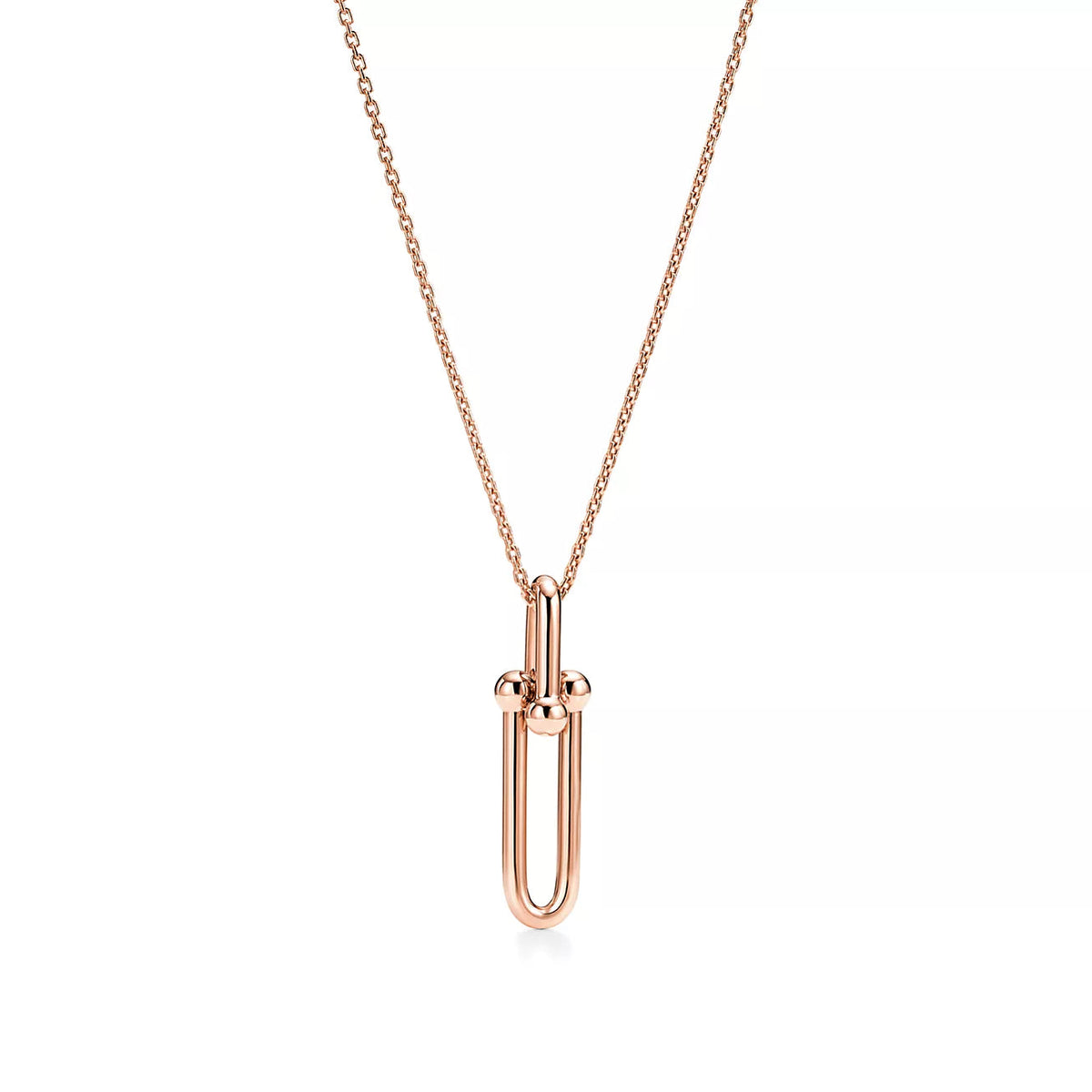 [Resenly Jewelry]HARDWEAR DROP DOUBLE LINK PEDANT NECKLACE