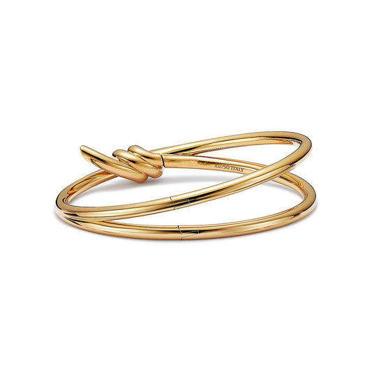 [Resenly Jewelry]KNOT DOUBLE ROW GOLD BRACELET