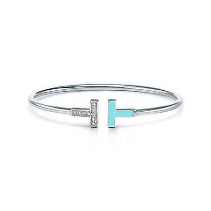 [Resenly Jewelry]T BRACELET 1.8MM TURQUOISE DIAMOND PINK GOLD
