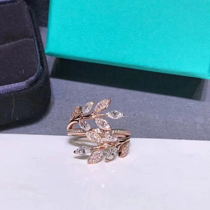 [Resenly Jewelry]VICTORIA DIAMOND VINE BYPASS RING PINK GOLD