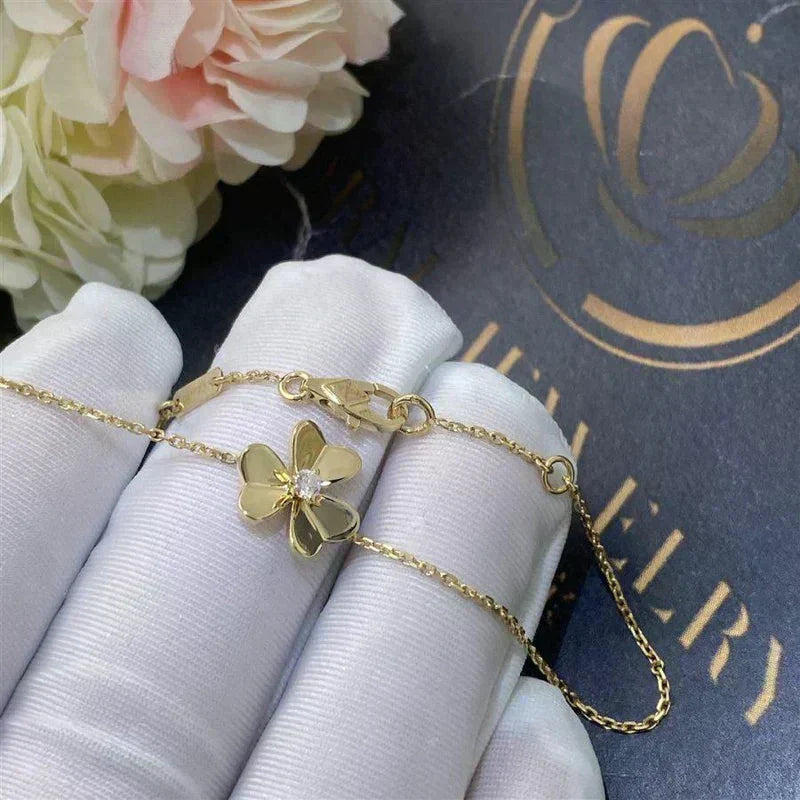 [Resenly Jewelry]FRIVOLE GOLD FLOWER PINK MALACHITE BRACELET