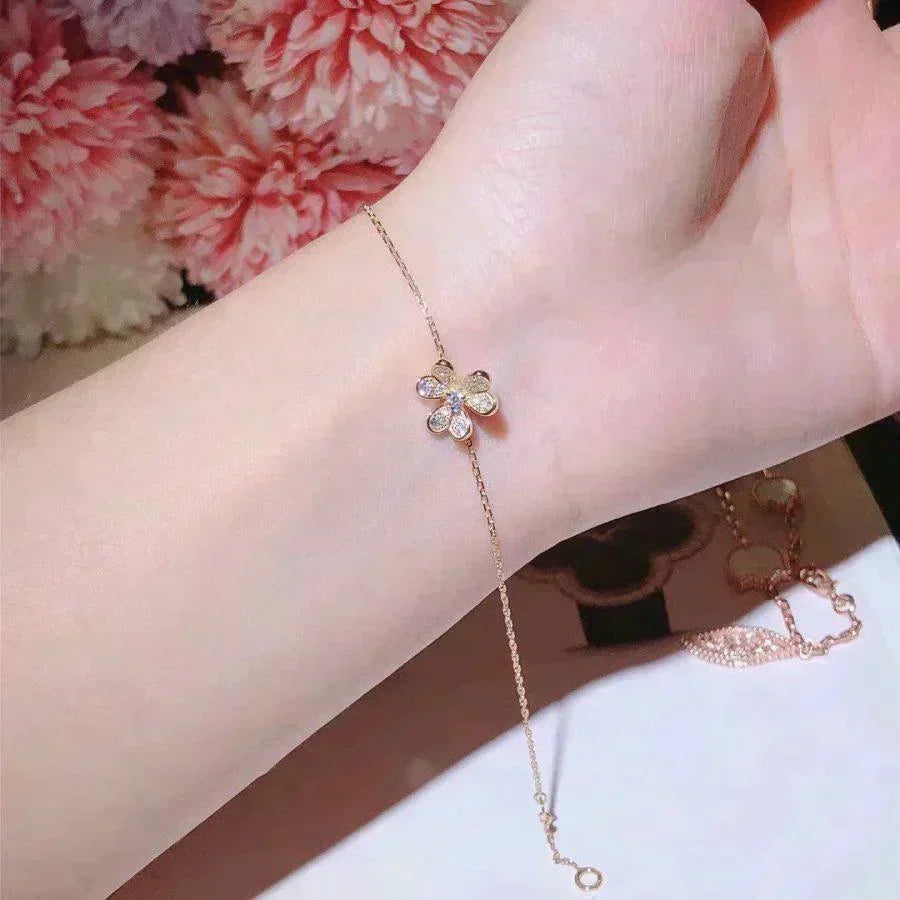 [Resenly Jewelry]FRIVOLE GOLD FLOWER DIAMOND BRACELET