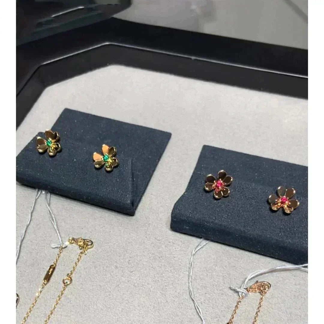 [Resenly Jewelry]FRIVOLE  FLOWER PINK EARRINGS