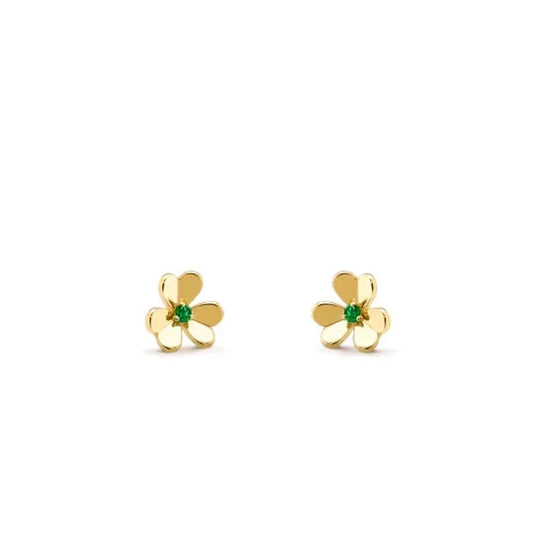 [Resenly Jewelry]FRIVOLE  FLOWER MALACHITE EARRINGS