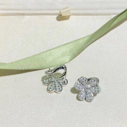 [Resenly Jewelry]FRIVOLE SILVER FLOWER DIAMOND EARRINGS