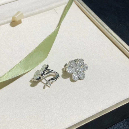 [Resenly Jewelry]FRIVOLE SILVER FLOWER DIAMOND EARRINGS
