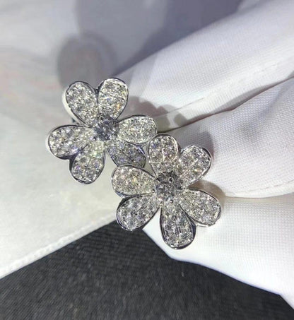 [Resenly Jewelry]FRIVOLE SILVER FLOWER DIAMOND EARRINGS