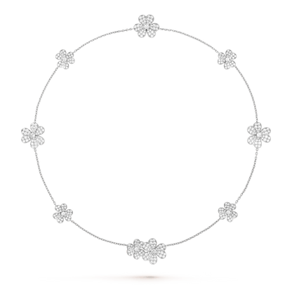 [Resenly Jewelry]FRIVOLE SILVER 9 FLOWERS NECKLACE