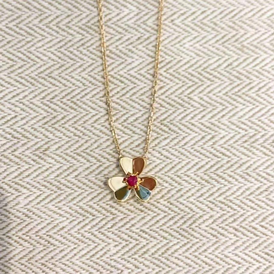 [Resenly Jewelry]FRIVOLE GOLD FLOWER NECKLACE