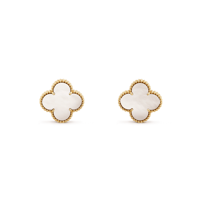 [Resenly Jewelry]CLOVER MINI GOLD EARRINGS