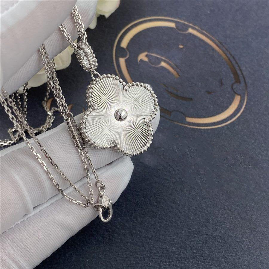 [Resenly Jewelry]CLOVER 25MM SILVER BIG CLOVER NECKLACE