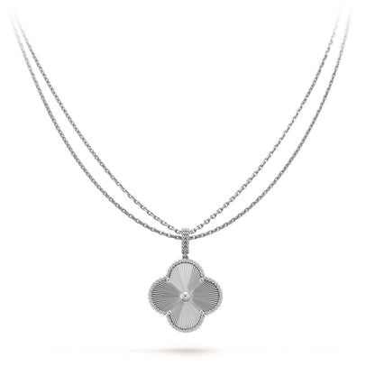 [Resenly Jewelry]CLOVER 25MM SILVER BIG CLOVER NECKLACE