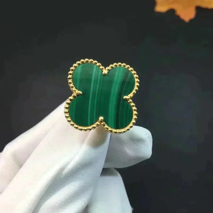 [Resenly Jewelry]CLOVER MALACHITE RING