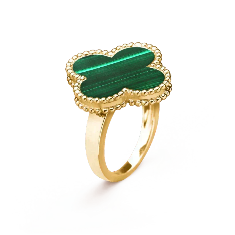 [Resenly Jewelry]CLOVER MALACHITE RING