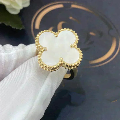 [Resenly Jewelry]CLOVER WHITE MOP RING