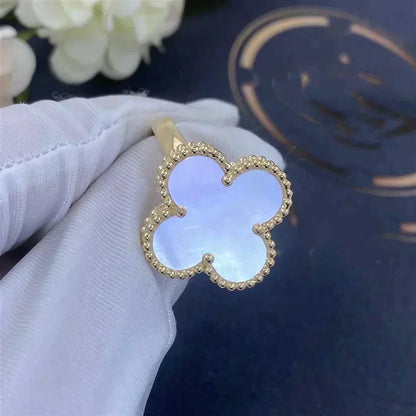 [Resenly Jewelry]CLOVER WHITE MOP RING