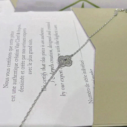 [Resenly Jewelry]CLOVER  SINGLE FLOWER BRACELET SILVER