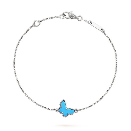 [Resenly Jewelry]BUTTERFLY TURQUOISE BUTTERFLY BRACELET SILVER