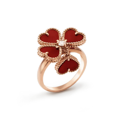 [Resenly Jewelry]SWEET CLOVER CARNELIAN RING