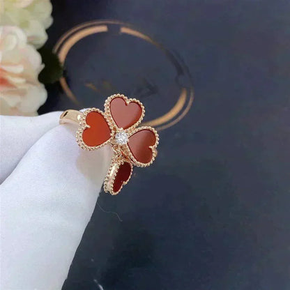 [Resenly Jewelry]SWEET CLOVER CARNELIAN RING
