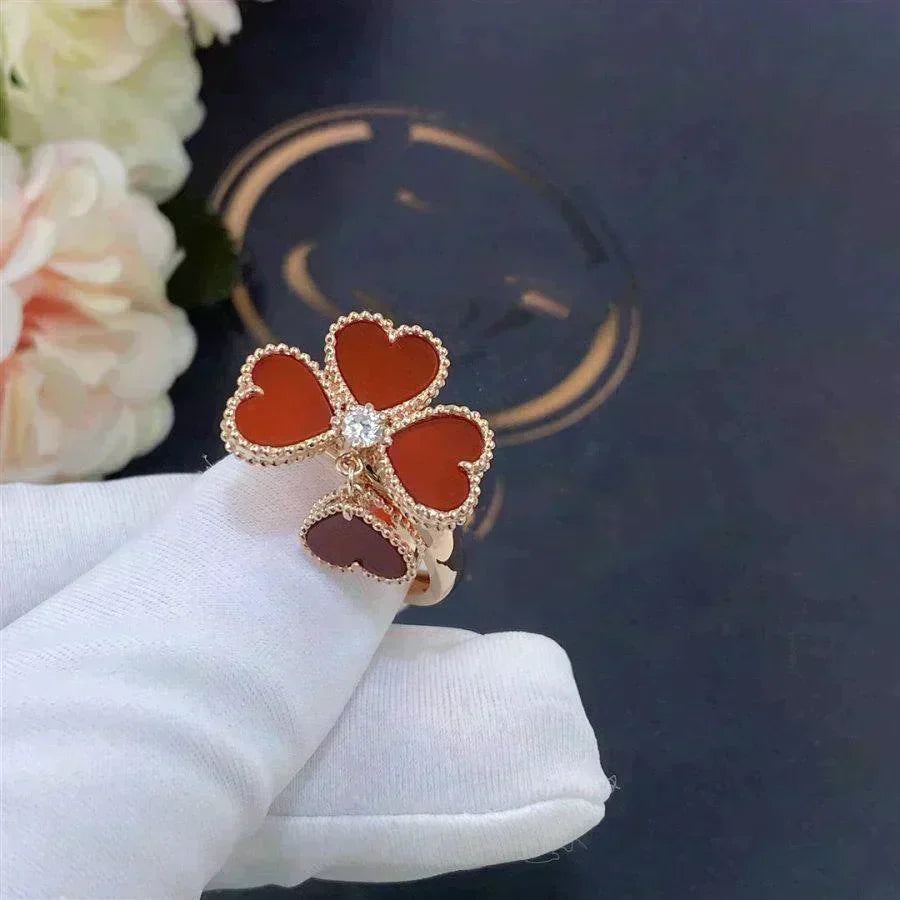 [Resenly Jewelry]SWEET CLOVER CARNELIAN RING