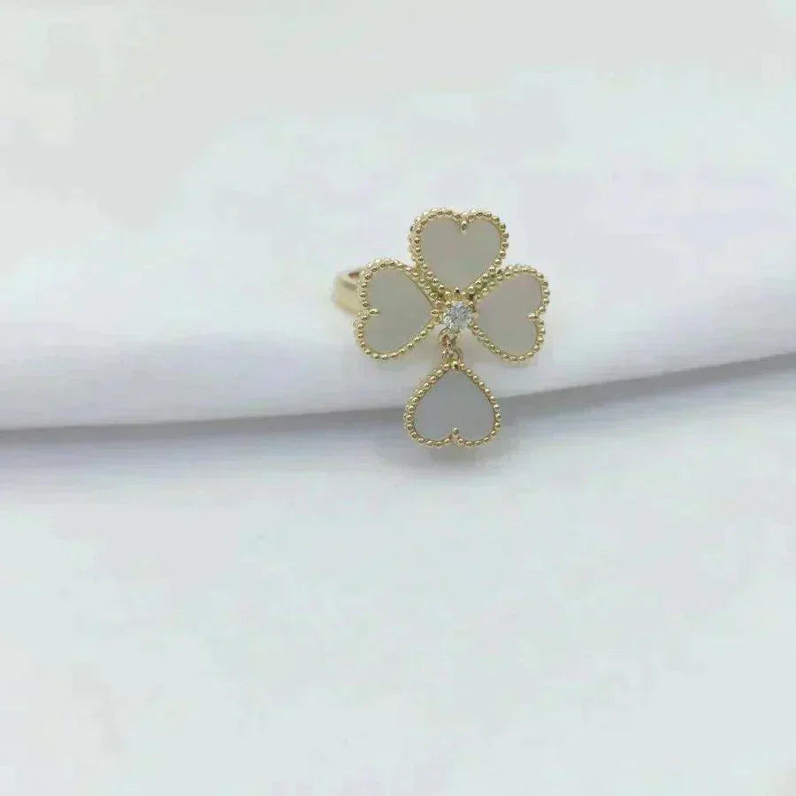 [Resenly Jewelry]SWEET CLOVER WHITE MOP RING