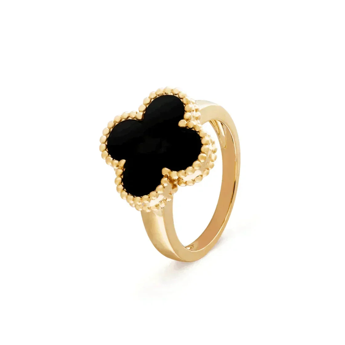 [Resenly Jewelry]CLOVER ONYX RING